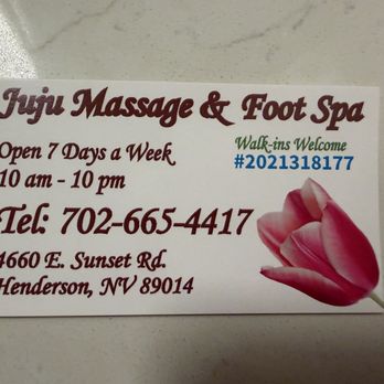 Ju Ju Massage & Foot Spa - Business info. - Massage Near Me - Henderson, Nevada Ju Ju Massage & Foot Spa - Business info. - Massage Near Me - Henderson, Nevada