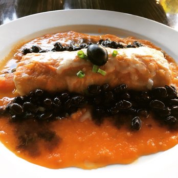 Javier's - Veggie enchilada with vegan sauce and added black beans! - Mexican Near Me - Irvine, California