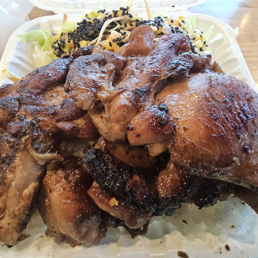 Ono Hawaiian BBQ - 1-5-25. Close-up of the Hawaiian BBQ Chicken - Hawaiian Near Me - San Jose, California Ono Hawaiian BBQ - 1-5-25. Close-up of the Hawaiian BBQ Chicken - Hawaiian Near Me - San Jose, California