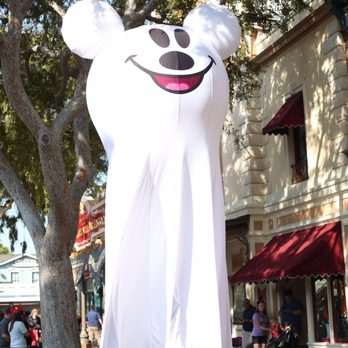 Disneyland's Halloween Time - These Mickey ghosts light up green at night - Festivals Near Me - Anaheim, California
