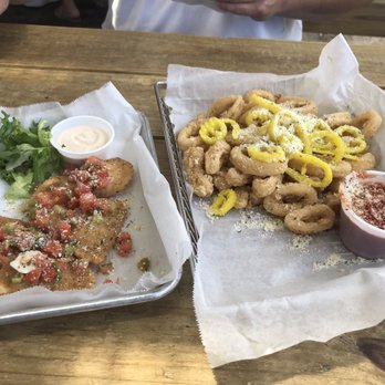 Beachcomber Restaurant - Appetizers. Southwestern ravioli and the Sicilian calamari - Seafood Near Me - Saint Augustine, Florida