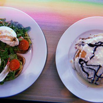Lighthouse - A o cado Toast Breakfast & Lemon Blueberry Ricotta Pancakes Breakfast - Breakfast & Brunch Near Me - Newport Beach, California