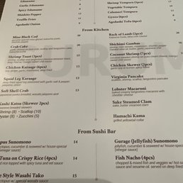 Menu for Appetizer etc Menu for Appetizer etc