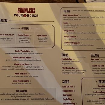 Growlers Pourhouse - Menu - American Near Me - Charlotte, North Carolina Growlers Pourhouse - Menu - American Near Me - Charlotte, North Carolina