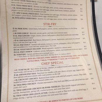 Savanh Thai Kitchen - Menu - Thai Near Me - Auburn, Alabama Savanh Thai Kitchen - Menu - Thai Near Me - Auburn, Alabama