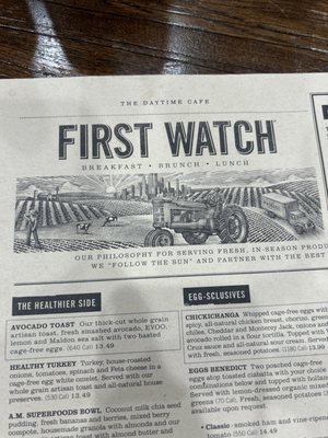 Menu photo 1 First Watch Tampa, FL Menu photo 1 First Watch Tampa, FL