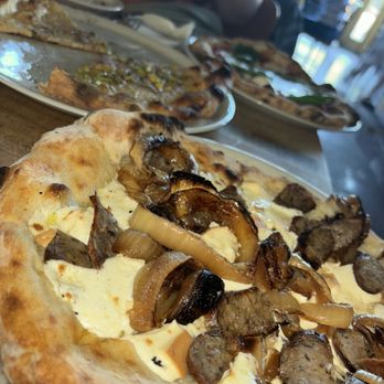 Pizzeria Bianco - Wiseguy Pizza in front, rosa in middle, Margherita Pizza in back - Pizza Near Me - Phoenix, Arizona