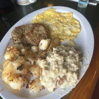 Kendall Kafe - One biscuit and gravy meal with Turkey sausage - Breakfast & Brunch Near Me - Tamarac, Florida