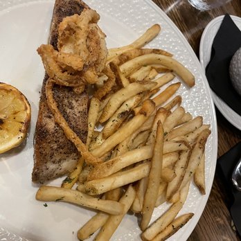 The Pinery - Redfish and (supposedly) truffle Parmesan fries. - American Near Me - Orlando, Florida The Pinery - Redfish and (supposedly) truffle Parmesan fries. - American Near Me - Orlando, Florida