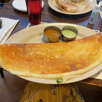 Udupi Palace Restaurant - Cheese Dosai.....I wouldn't recommend this one, unless you want to have a heart attack - Vegetarian Near Me - Chicago, Illinois Udupi Palace Restaurant - Cheese Dosai.....I wouldn't recommend this one, unless you want to have a heart attack - Vegetarian Near Me - Chicago, Illinois