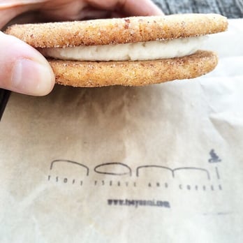 Nami - Gluten free ginger snap cookie sandwich. I gave it two snaps and a twirl. - Coffee & Tea Near Me - Phoenix, Arizona Nami - Gluten free ginger snap cookie sandwich. I gave it two snaps and a twirl. - Coffee & Tea Near Me - Phoenix, Arizona