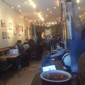 Roots Cafe - My cherry blossom green tea + a view of this cosy spot - Coffee & Tea Near Me - Brooklyn, New York Roots Cafe - My cherry blossom green tea + a view of this cosy spot - Coffee & Tea Near Me - Brooklyn, New York