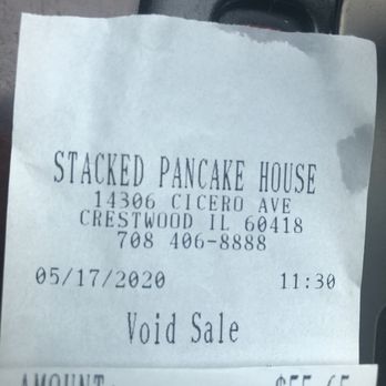Stacked - Receipt of a lost sale and a lost customer forever. - Breakfast & Brunch Near Me - Crestwood, Illinois