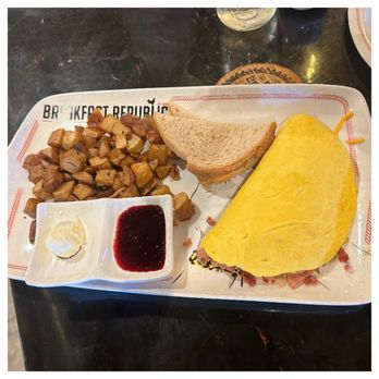 Breakfast Republic - Jalapeño Bacon Sausage Omelet - Breakfast & Brunch Near Me - Costa Mesa, California Breakfast Republic - Jalapeño Bacon Sausage Omelet - Breakfast & Brunch Near Me - Costa Mesa, California