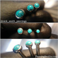 Twist Tattoo - We use nothing but implant grade materials, like these astm f-136 titanium tops, suitable for ear, lip, nostril piercings and more.