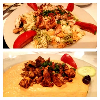 Pita Jungle - Chicken pasta salad and grilled chicken with hummus - Mediterranean Near Me - Phoenix, Arizona