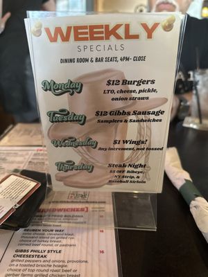 Menu photo 1 Gibbs Butcher And Brews Olmsted Falls, OH