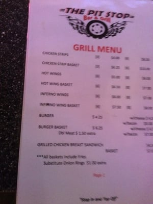 Menu photo 2 The Pit Stop Nolanville, TX