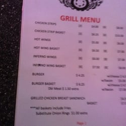 The Pit Stop - Menu