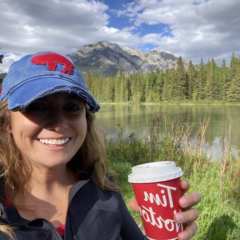 Tim Hortons - Just a girl and her double double from Tims before the Banff 10K/Marathon in June of 2022! - Coffee & Tea Near Me - Banff, Alberta Tim Hortons - Just a girl and her double double from Tims before the Banff 10K/Marathon in June of 2022! - Coffee & Tea Near Me - Banff, Alberta