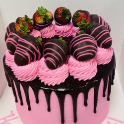 Not Your Grandma's Cupcakes - Signature Strawberry Drip Cake