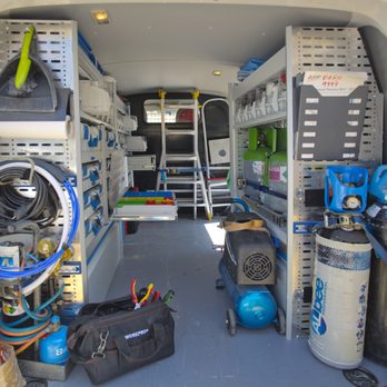 Oasis Energy Solutions - Inside one of the vans.  A good engineer needs to be organised & properly equipped - Heating & Air Conditioning/HVAC Near Me - Marbella, Massachusetts