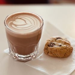 The Coffee Apothecary - Kid's hot chocolate and a cookie from the bakery next door.