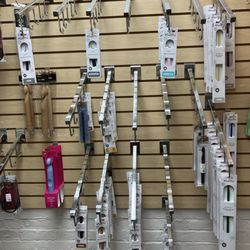 WEBS - America's Yarn Store - Crochet hooks - their entire inventory, except a couple of super jumbo hooks on a rotating rack. Nothing between 2.5 and 8 mm.
