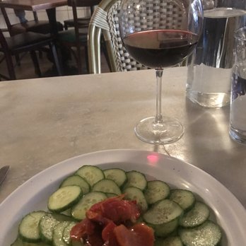 Capizzi - Cucumber Salad and Cabernet (wine) - Pizza Near Me - New York, New York