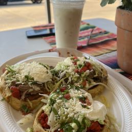 Sopes- al pastor, beef and al pastor Sopes- al pastor, beef and al pastor