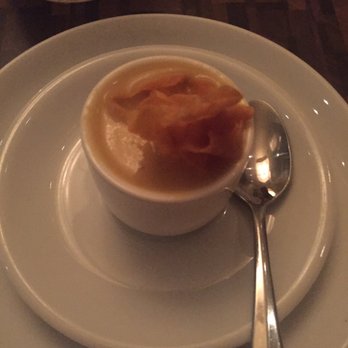 Local - Complimentary butternut squash soup...delicious! Wish I had a full bowl. - New American Near Me - Dallas, Texas