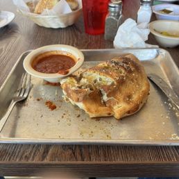 Sausage Calzone. Sorry I had already torn into it. Sausage Calzone. Sorry I had already torn into it.