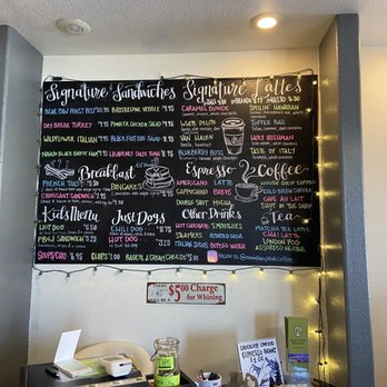 Mountain Peak Cafe - a menu on the wall - Coffee & Tea Near Me - Brian Head, Utah Mountain Peak Cafe - a menu on the wall - Coffee & Tea Near Me - Brian Head, Utah
