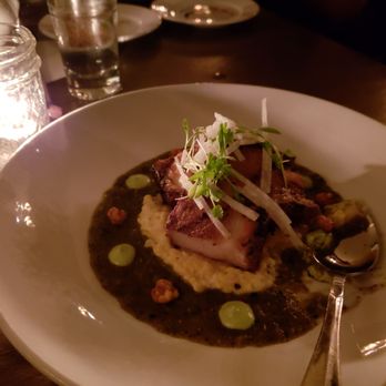 Swift's Attic - Grits with pork belly - New American Near Me - Austin, Texas