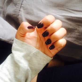 Long Nails & Spa - OPI Plum Coffin shaped!(: p.s, I already had the cut on my middle finger - Nail Salons Near Me - Covina, California Long Nails & Spa - OPI Plum Coffin shaped!(: p.s, I already had the cut on my middle finger - Nail Salons Near Me - Covina, California