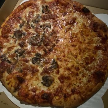 Pinky's Pizza - Half cheese and half bacon and mushrooms. - Pizza Near Me - Portland, Oregon