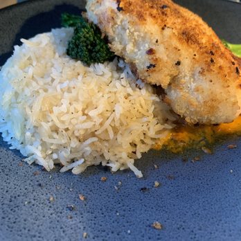 Granville Inn - Stuffed chicken breast with a delicious coconut rice - New American Near Me - Granville, Ohio Granville Inn - Stuffed chicken breast with a delicious coconut rice - New American Near Me - Granville, Ohio
