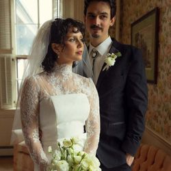 Lovely Bride - Liv wearing our Louvienne 'Rhodes' gown