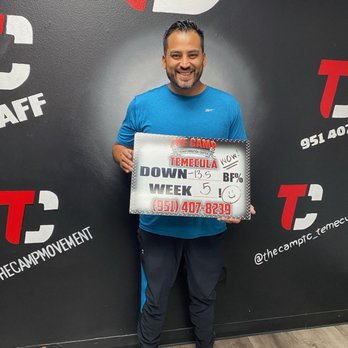 The Camp Transformation Center - Final week 6 Monday, cheking #23 this week goal drop 7+ lbs - Boot Camps Near Me - Murrieta, California The Camp Transformation Center - Final week 6 Monday, cheking #23 this week goal drop 7+ lbs - Boot Camps Near Me - Murrieta, California