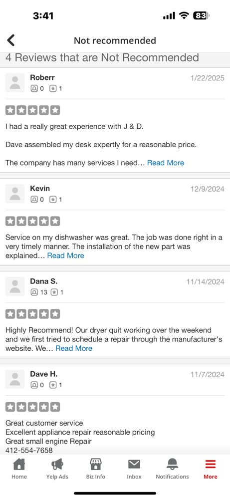 Slide of J&D Handy Service