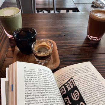 Dark Moon Coffee Roasters - unsweetened matcha w oat milk, single espresso, tonic water. & honey latte with almond milk - Coffee Roasteries Near Me - Henderson, Nevada Dark Moon Coffee Roasters - unsweetened matcha w oat milk, single espresso, tonic water. & honey latte with almond milk - Coffee Roasteries Near Me - Henderson, Nevada