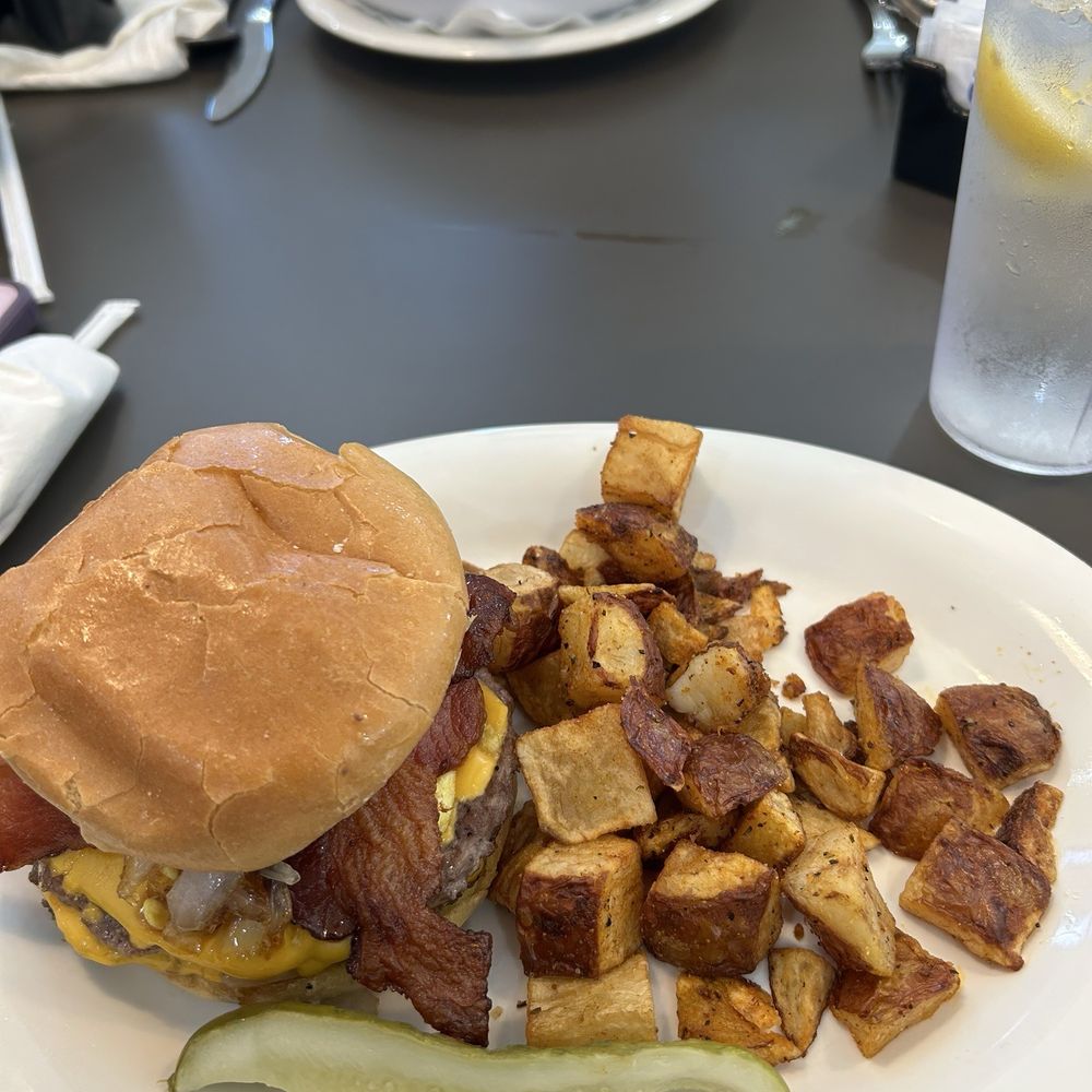 Eggs Up Grill - Brunch Burger with 2 tasty burgers, eggs, crispy bacon and cheese. *****5 stars! - Breakfast & Brunch Near Me - Jacksonville, North Carolina Eggs Up Grill - Brunch Burger with 2 tasty burgers, eggs, crispy bacon and cheese. *****5 stars! - Breakfast & Brunch Near Me - Jacksonville, North Carolina
