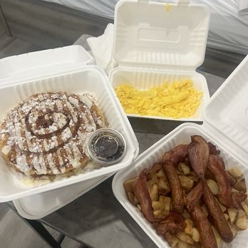 Stacked - a breakfast of waffles, eggs, bacon and hash browns - Breakfast & Brunch Near Me - Niagara Falls, Ontario