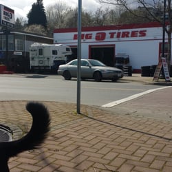 Big O Tires - Across the street from B O Tires. Beautiful town to be stranded in