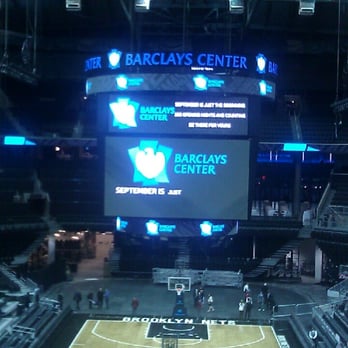 Barclays Center - view of the screen/scoreboard and floor from one of the VIP lounges - Stadiums & Arenas Near Me - Brooklyn, New York Barclays Center - view of the screen/scoreboard and floor from one of the VIP lounges - Stadiums & Arenas Near Me - Brooklyn, New York