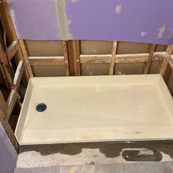 Merch Plumbing - Shower pan install - Plumbing Near Me Merch Plumbing - Shower pan install - Plumbing Near Me