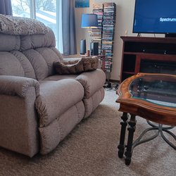 Lehmann's Furniture - My new individually rocking love seat will recline with the push of a button.