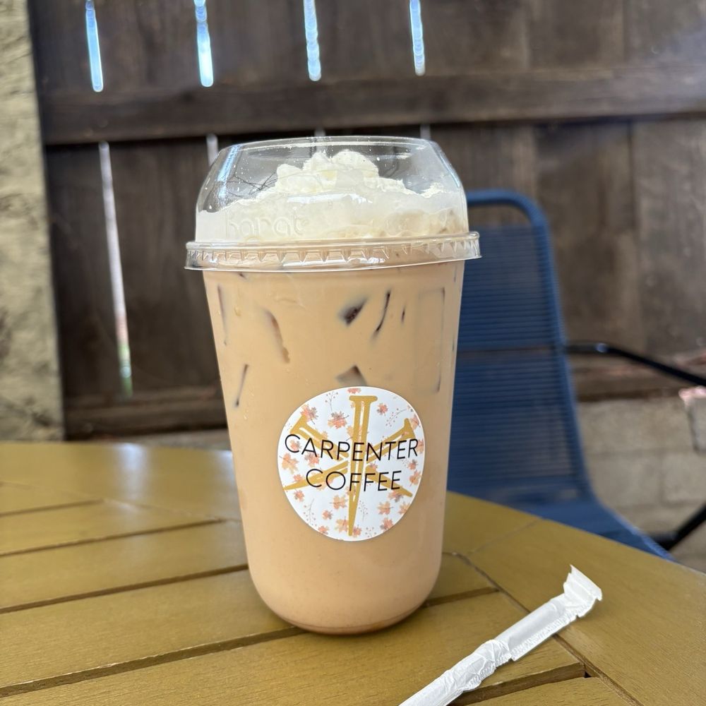 Pumpkin pie latte with whipped cream