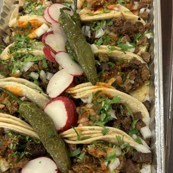 Mariscos Las Brisas - Dozen Soft Tacos with asada - Mexican Near Me - Chino, California