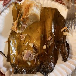 Plan B Pupusas y Mas - Banana leaf wrapped tamale
